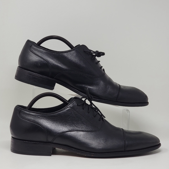 Cole Haan Men's Williams Cap Toe Oxford Black Shoes C12202 Size 11 M Pre-owned - Picture 1 of 10